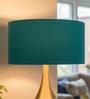 20-Inch Teal Fabric Drum Lampshade