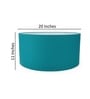 20-Inch Teal Fabric Drum Lampshade