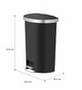 20 Litre Black Stainless Steel Dustbin