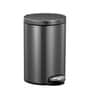 20 Litre Black Stainless Steel Dustbin