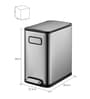 20 Litre Black Stainless Steel Dustbin