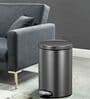 20 Litre Black Stainless Steel Dustbin