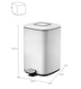 20 Litre Bronze Copper Stainless Steel Dustbin