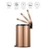 20 Litre Copper Stainless Steel Dustbin