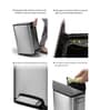 20 Litre Metallic Stainless Steel Dustbin