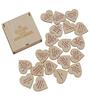 20 Reasons Why I Love You Printed on Little Hearts Brown Engineered Wood Gift Set