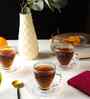 200 ML Mandala Dreams Glass Cup & Saucer Set of 6