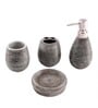 200 ML Set Of 4 Black Porcelain Earthy Haven Bath Set