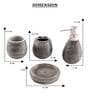 200 ML Set Of 4 Black Porcelain Earthy Haven Bath Set