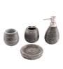 200 ML Set Of 4 Black Porcelain Earthy Haven Bath Set