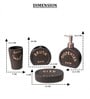 200 ML Set Of 4 Black Porcelain Sandstone Bliss Bath Set