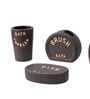 200 ML Set Of 4 Black Porcelain Sandstone Bliss Bath Set