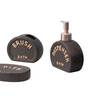 200 ML Set Of 4 Black Porcelain Sandstone Bliss Bath Set