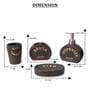200 ML Set Of 4 Black Porcelain Sandstone Bliss Bath Set