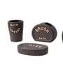 200 ML Set Of 4 Black Porcelain Sandstone Bliss Bath Set