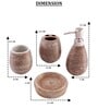 200 ML Set Of 4 Brown Porcelain Earthy Haven Bath Set