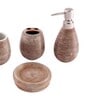 200 ML Set Of 4 Brown Porcelain Earthy Haven Bath Set