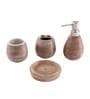 200 ML Set Of 4 Brown Porcelain Earthy Haven Bath Set