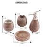 200 ML Set Of 4 Brown Porcelain Earthy Haven Bath Set