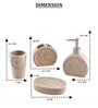 200 ML Set Of 4 Cream Porcelain Sandstone Bliss Bath Set