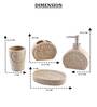 200 ML Set Of 4 Cream Porcelain Sandstone Bliss Bath Set