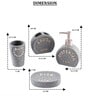 200 ML Set Of 4 Grey Porcelain Sandstone Bliss Bath Set