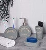 200 ML Set Of 4 Grey Porcelain Sandstone Bliss Bath Set