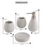 200 ML Set Of 4 White Porcelain Earthy Haven Bath Set