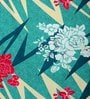 Blue Floral 200 TC Poly Cotton Queen Sized Bed Sheets with 2 Pillow Covers