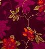 Purple  Floral 200 TC Poly Cotton 1 Single Bedhseet with 1 Pillow Cover