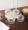 200ml Transparent Glass 4 Pcs Serving Bowls