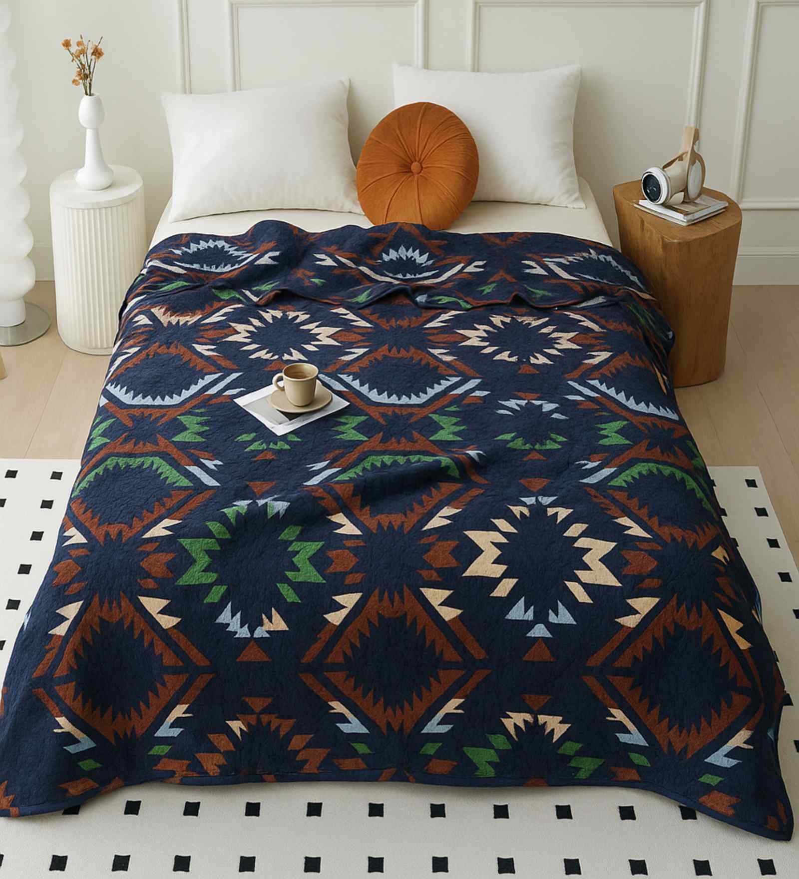 Blue 210 GSM Super Soft Doube Bed Blanket