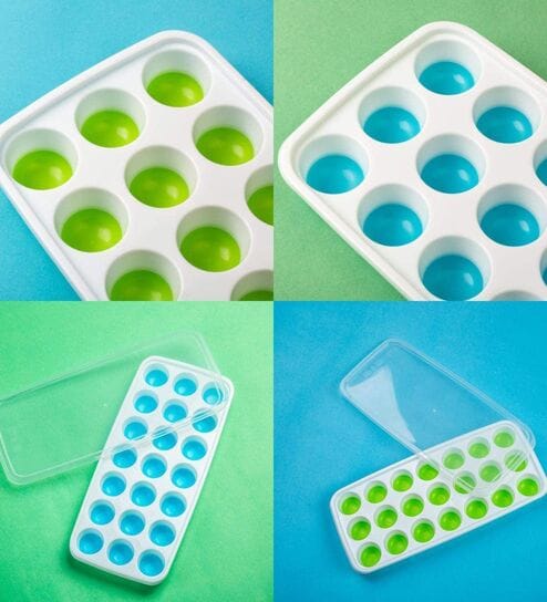 21 Cavity Pop Up Ice Cube Trays withot Lid Easy Release Pack of 1