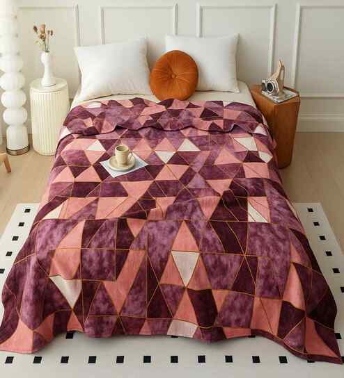Pink 210 GSM Super Soft Doube Bed Blanket