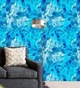 21 Feet Abstract Blue 300 Gsm Wallpaper Roll
