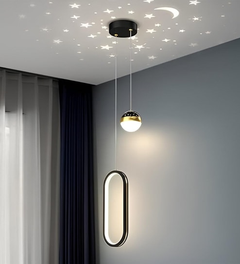 22W Oval Pendant Light with Warm & Cool White Light