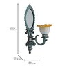 22-Inch Bronze Patina Wall Sconce with Mirror