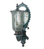 22-Inch Bronze Patina Wall Sconce with Mirror