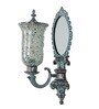 22-Inch Bronze Patina Wall Sconce with Mirror