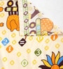 Multicolor Giraffe Print 220 TC Poly Cotton Double Size Bedsheet With 2 Pillow Covers