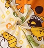 Multicolor Giraffe Print 220 TC Poly Cotton Double Size Bedsheet With 2 Pillow Covers