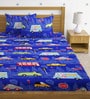 220 Gsm Glaced Cotton Cartoon Printed Double Bed Sheet With 2 Pillow Covers