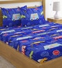 220 Gsm Glaced Cotton Cartoon Printed Double Bed Sheet With 2 Pillow Covers