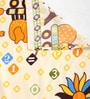 Multicolor Giraffe Print 220 TC Poly Cotton Single Size Bedsheet With 1 Pillow Covers