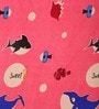 Multicolor Shark Print 220 TC Poly Cotton Single Size Bedsheet With 1 Pillow Covers
