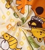 Multicolor Giraffe Print 220 TC Poly Cotton Single Size Bedsheet With 1 Pillow Covers