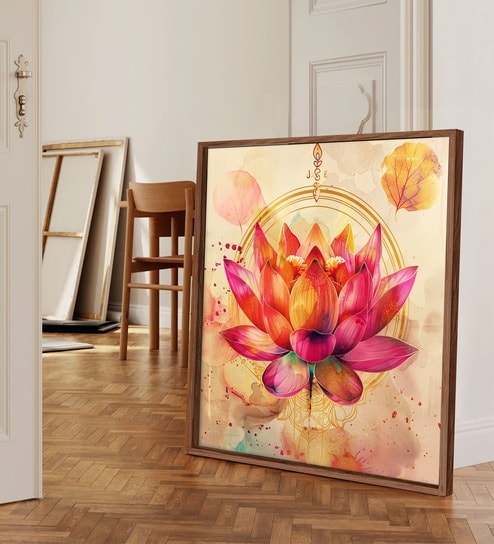 23 Inches Flower Canvas Framed Wall Art Printed Pinting