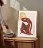 23 Inches Abstract lady Wood Framed Wall Art Painting