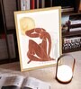 23 Inches Abstract lady Wood Framed Wall Art Painting