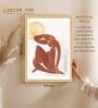 23 Inches Abstract lady Wood Framed Wall Art Painting